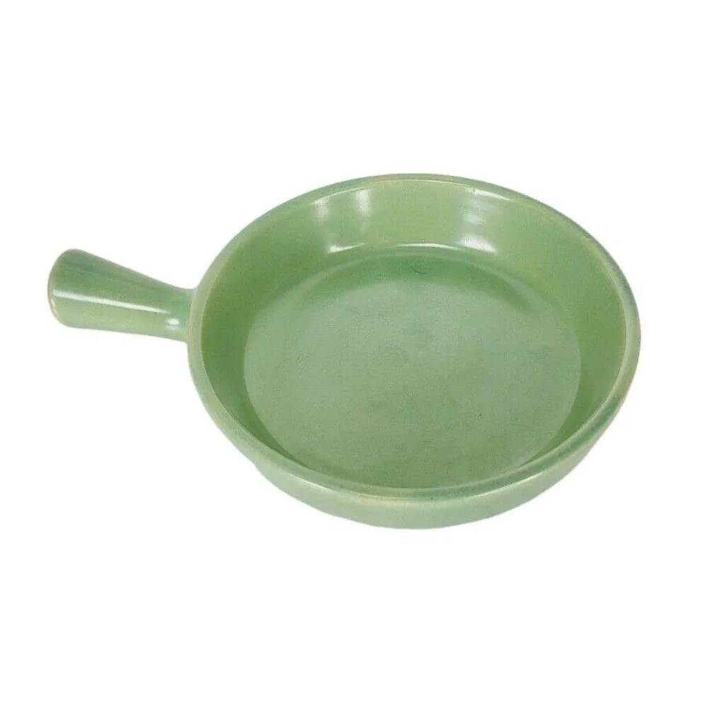 VTG 40s 50s MCM La Solana Stoneware Pottery Cookware Set Pots Pans & Bowl Green